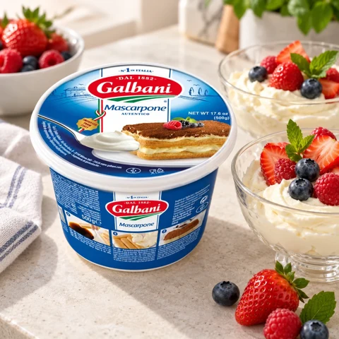Galbani Mascarpone tub with fresh berries