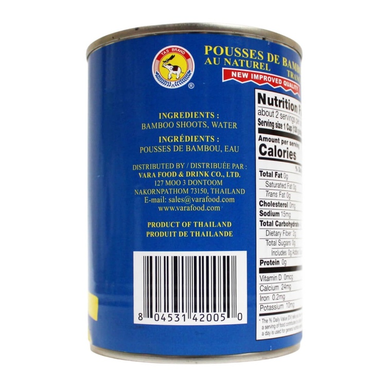 TAS Sliced Bamboo Shoot in Water - 24x540g