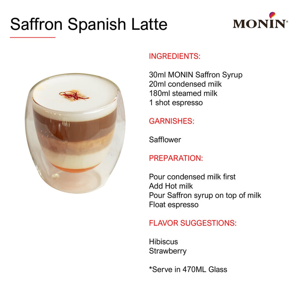 Syrup Saffron Monin FRA 6x700ml