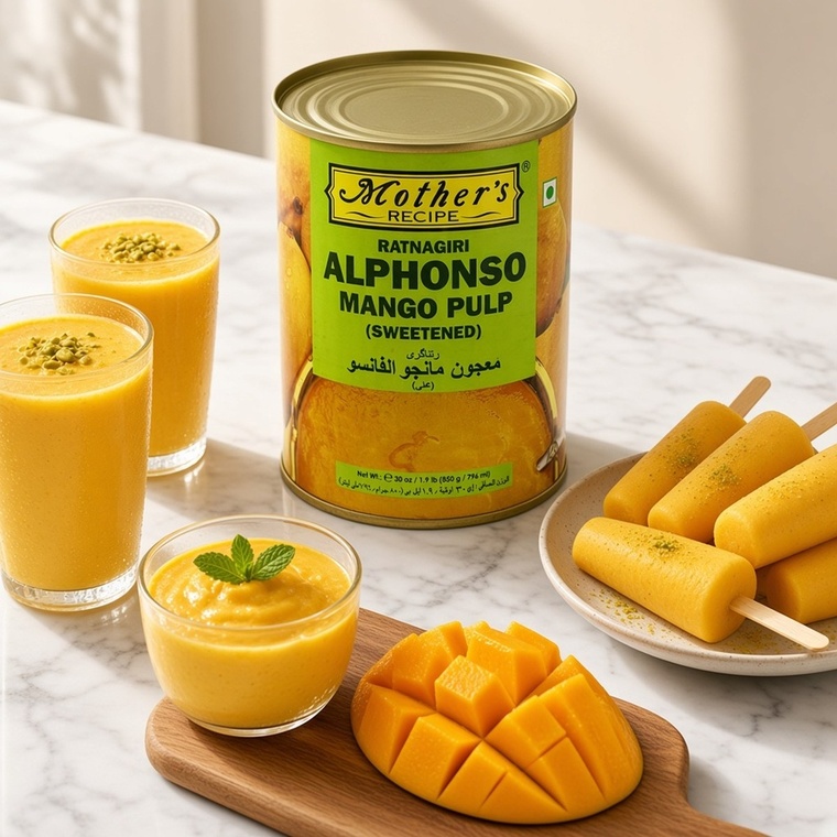 Mother's Recipe Alphonso Mango Pulp - 12x850g