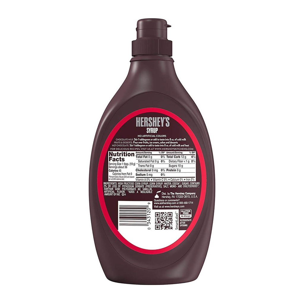 Syrup Chocolate Hershey's 24x24oz