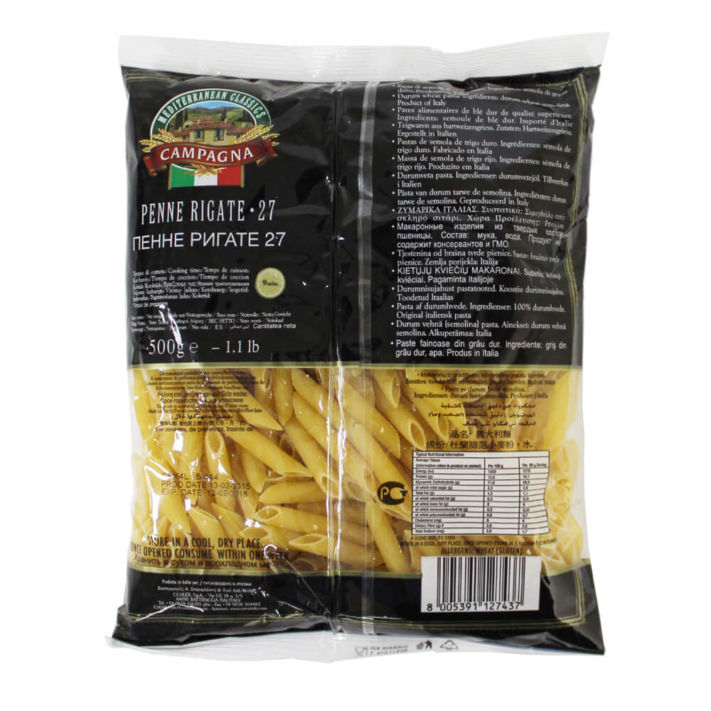 Penne Rigate #27 Campagna 24x500g