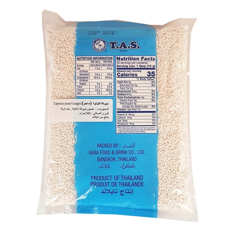 TAS Sago Tapioca Pearl Small - 50x500g