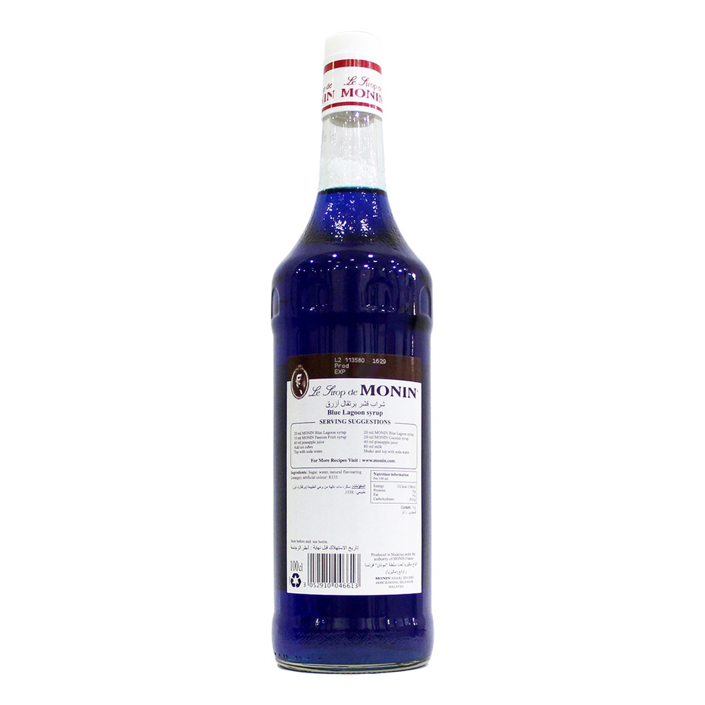 Monin Blue Lagoon Syrup - 6x1ltr