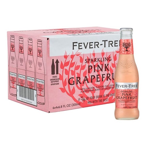 Fever Tree Pink Grapefruit Soda Water - 24x200ml, alternate view