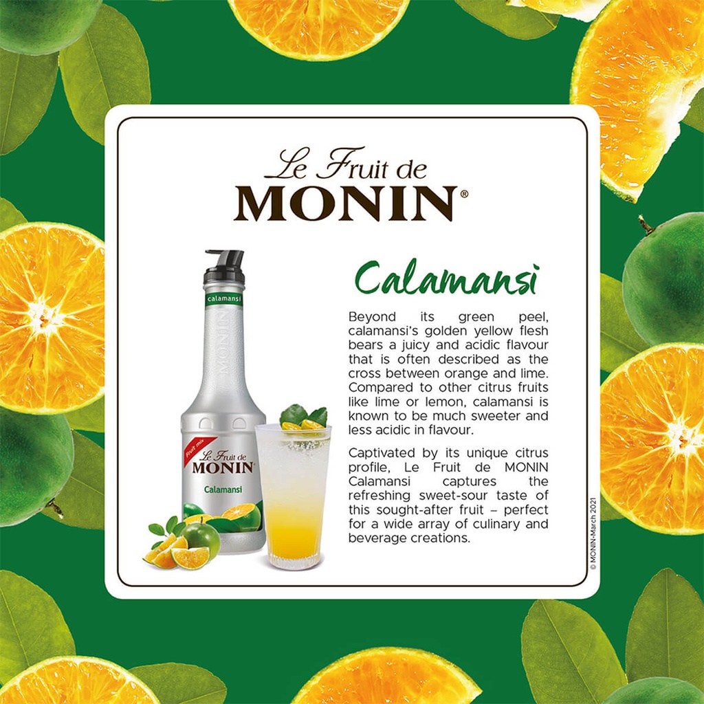 Monin Calamansi Puree Fruit Mix, France - 4x1ltr