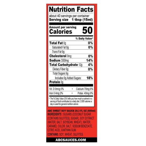 ABC Kecap Manis Sweet Soy Sauce - 12x600ml, alternate view