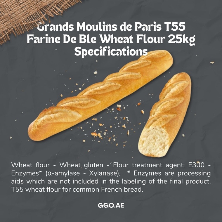 Grands Moulins de Paris T55 Farine De Ble Wheat Flour - 25KG — additional view