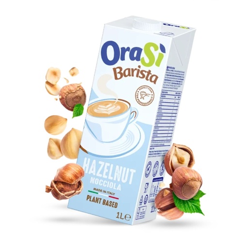Orasi Hazelnut Barista, Plant Based Milk - 12x1ltr, alternate view