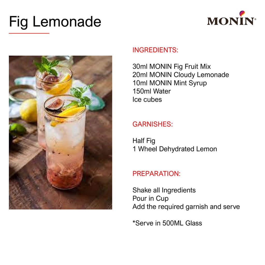 Syrup Cloudy Lemonade Monin FRA 6x1ltr