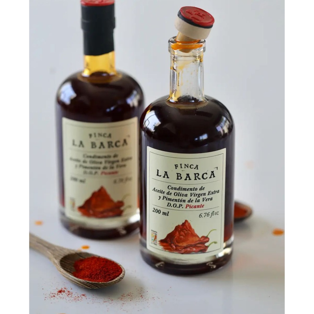 Finca La Barca Paprika HOT Smoked Extra Virgin Olive Oil, Spain - 1x200ml