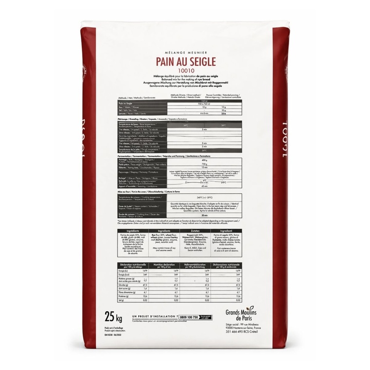 Moul-Bie Rye Pain Bread Flour T170, France - 1x25kg