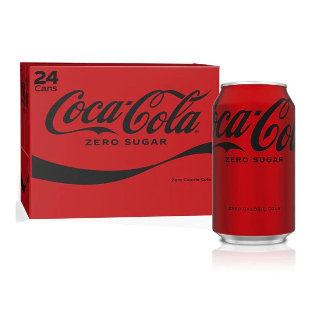 Authentic catalogue view 1 of Coca Cola Zero Soft Drink in Can, UAE - 24x300ml