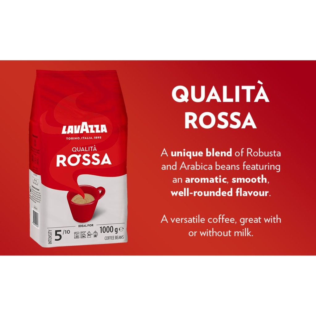Lavazza Rossa Coffee Beans, Italy - 1KG