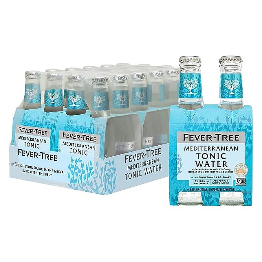 Fever-Tree Mediterranean Tonic Water, 1 Carton - 24 X 200ML