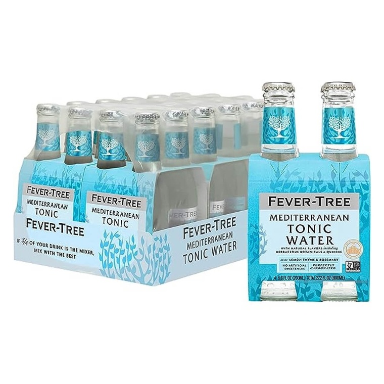 Fever-Tree Mediterranean Tonic Water, 1 Carton - 24 X 200ML
