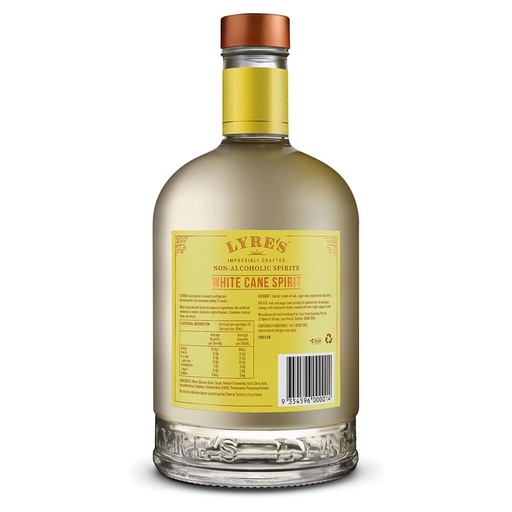 Lyre's White Cane Non-Alcoholic Spirit, Australia - 6x700ml, alternate view