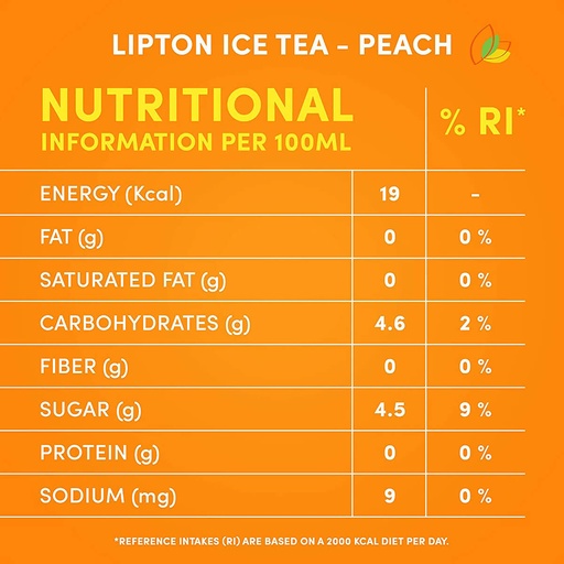 Lipton Peach Ice Tea Soft Drink - 24x320ml, alternate view