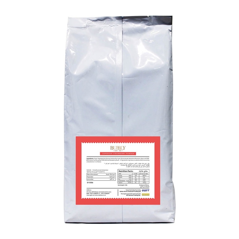 Bubbly Superior Strawberry Powder for Beverage - 1KG — additional view
