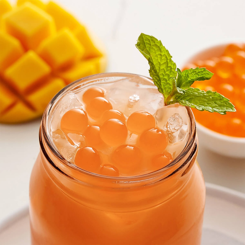 High Tea Mango Popping Boba for Bubble Tea, Taiwan - 3.4KG