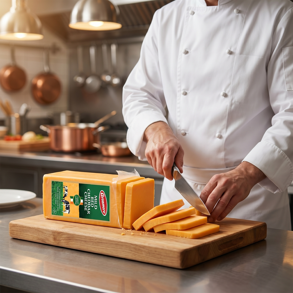 Avonmore Mild Red Cheddar Cheese from Ireland, Block, Approx Weight - 5KG