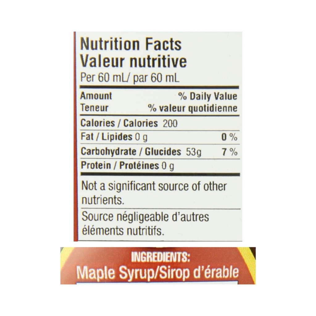 The Maple Treat Pure Maple Syrup, Amber, Grade A, Canada - 250ML — additional view