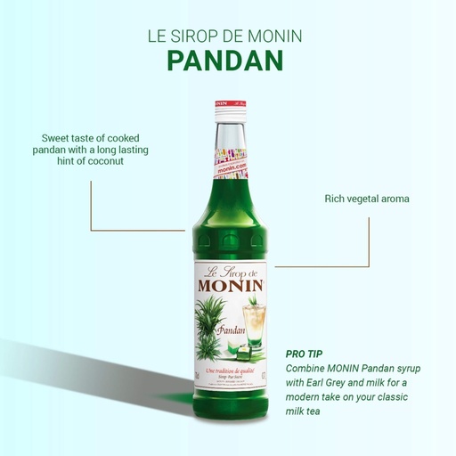 Monin Pandan Syrup, France - 6x700ml, alternate view