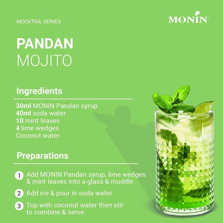 Monin Pandan Syrup - 700ML