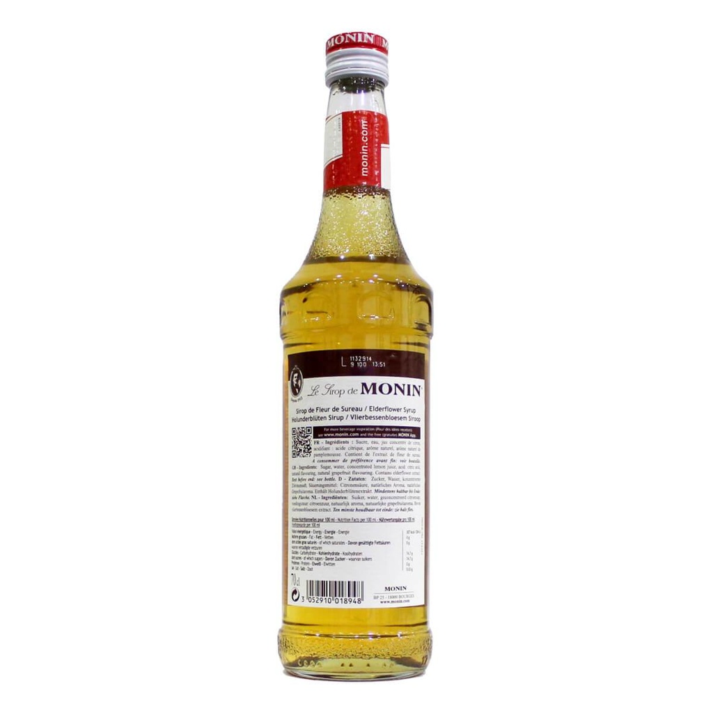 Authentic catalogue view 1 of Monin Elderflower Syrup, France - 6x700ml