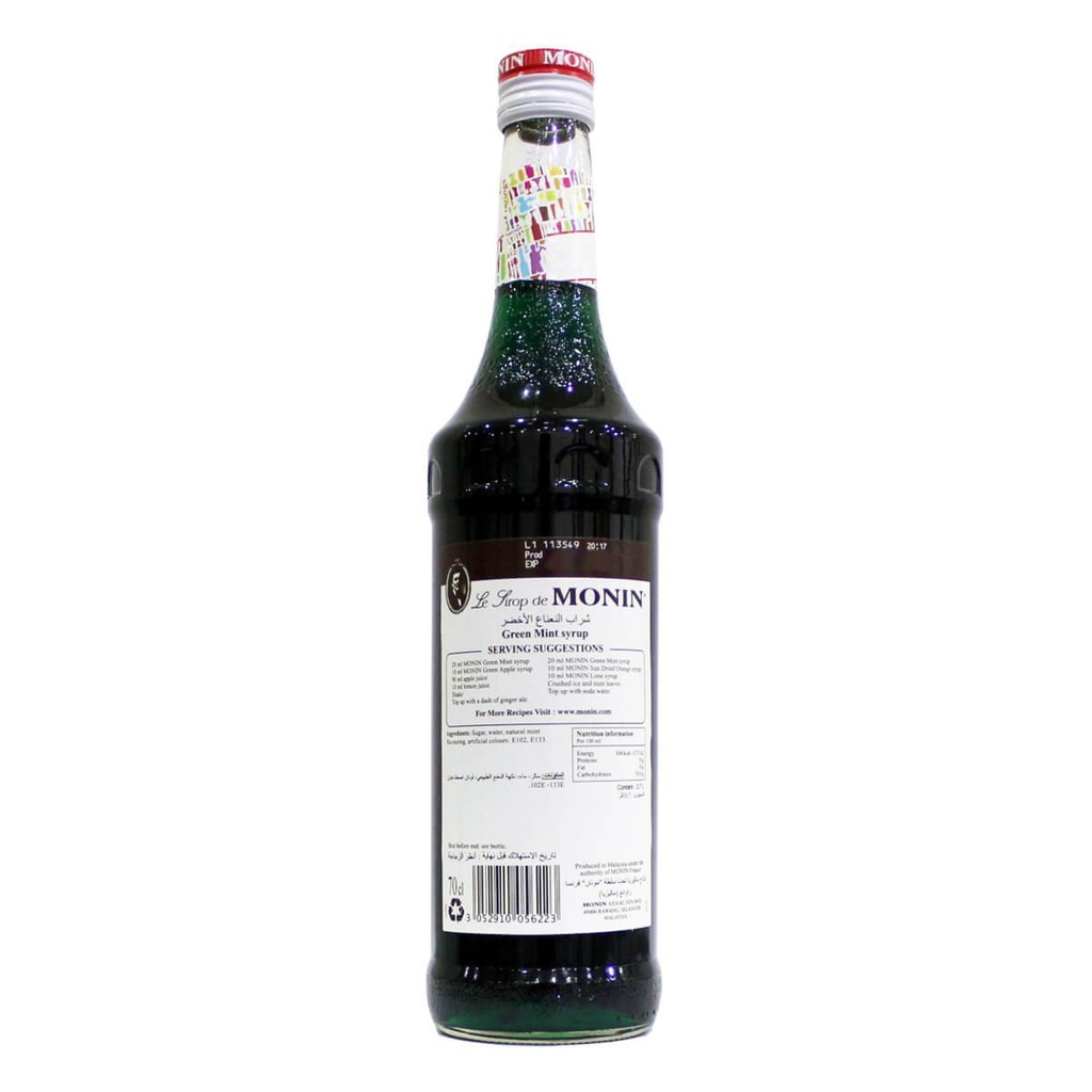 Monin Green Mint Syrup - 700ML