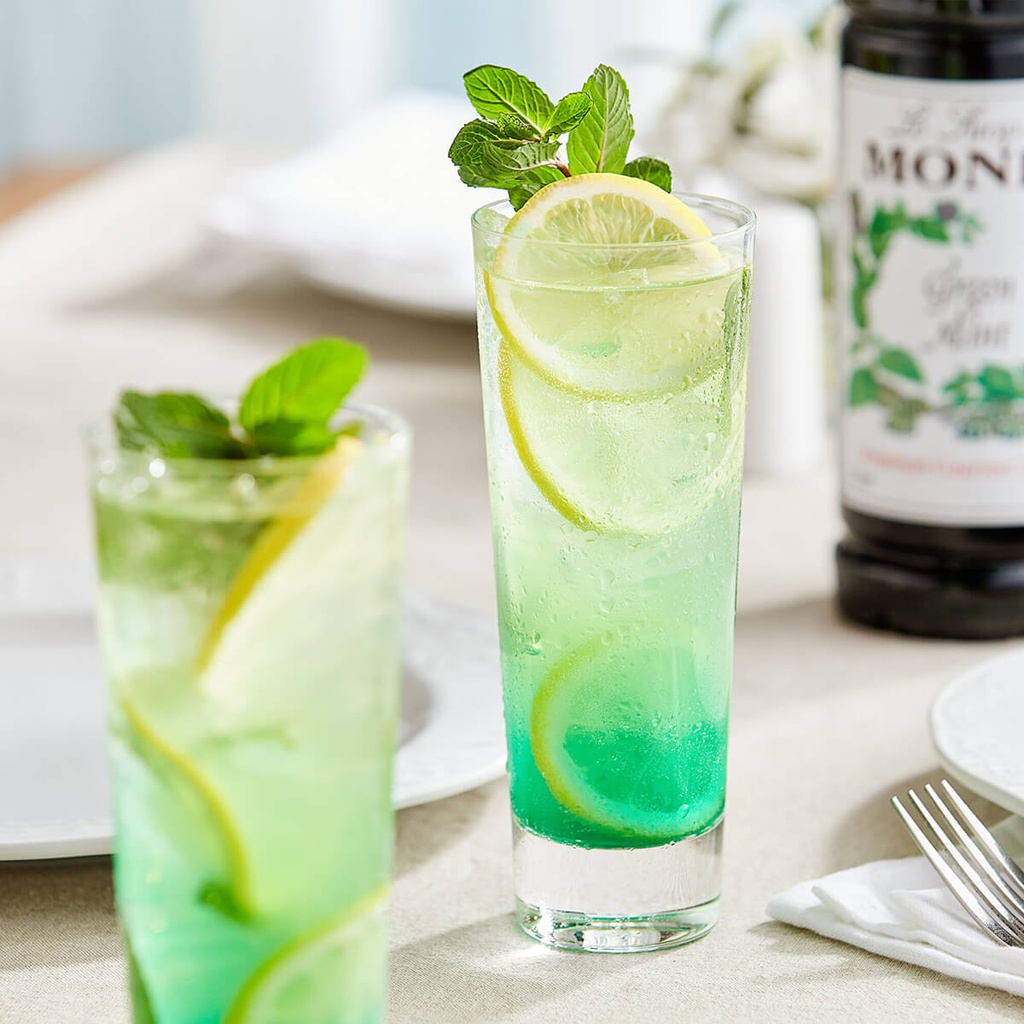 Authentic catalogue view 2 of Monin Green Mint Syrup, France - 6x700ml