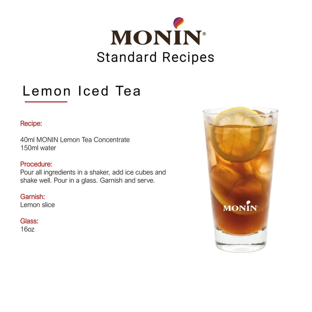 Authentic catalogue view 1 of Monin Lemon Tea Syrup, France - 6x1ltr