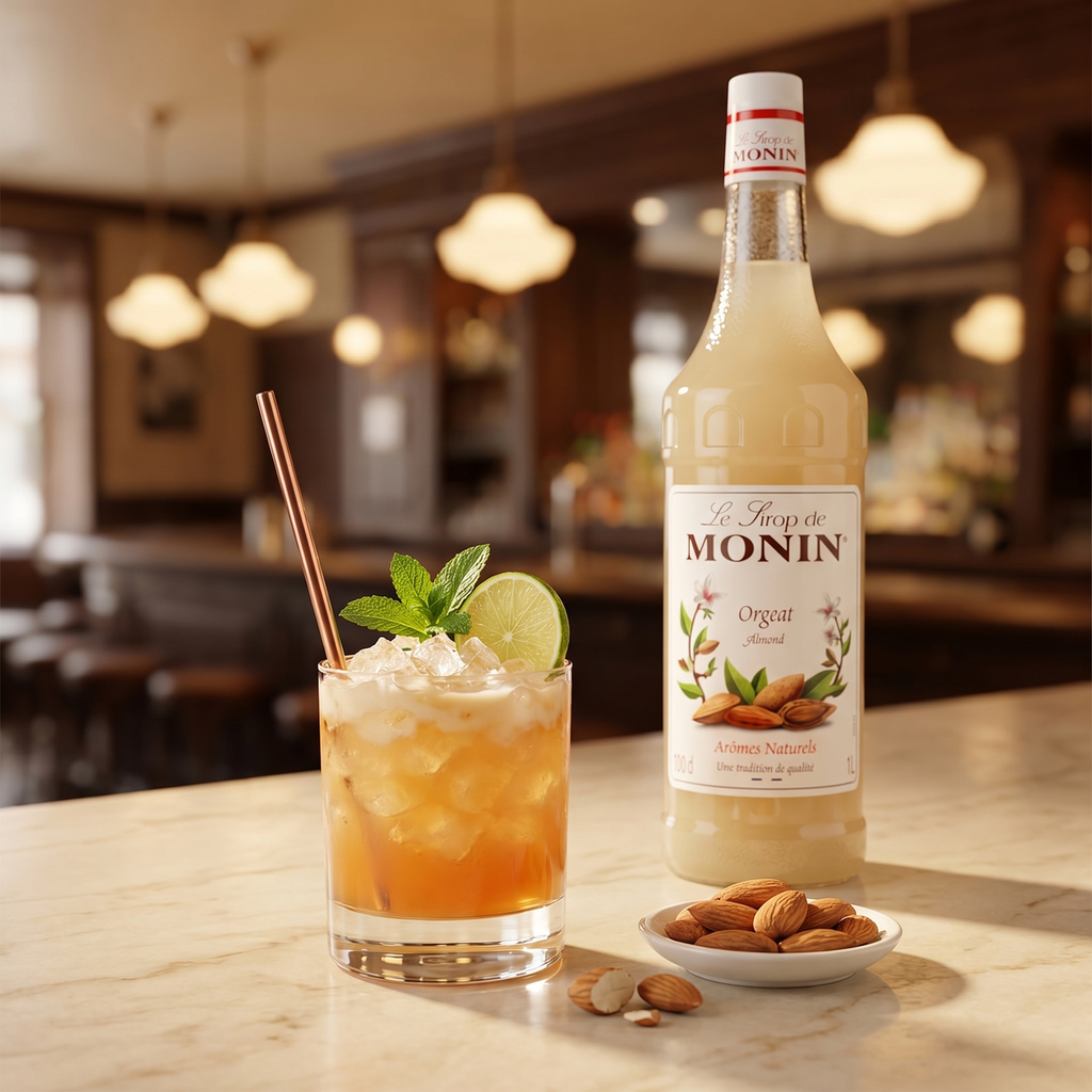 Authentic catalogue view 1 of Monin Almond Orgeat Syrup, France - 6x1ltr
