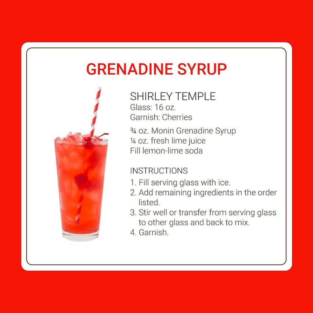 Monin Grenadine Syrup - 1LTR