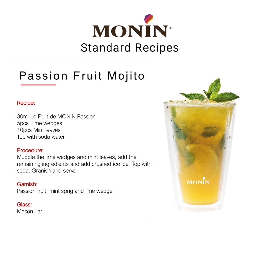 Monin Passion Fruit Puree, Malaysia - 1LTR