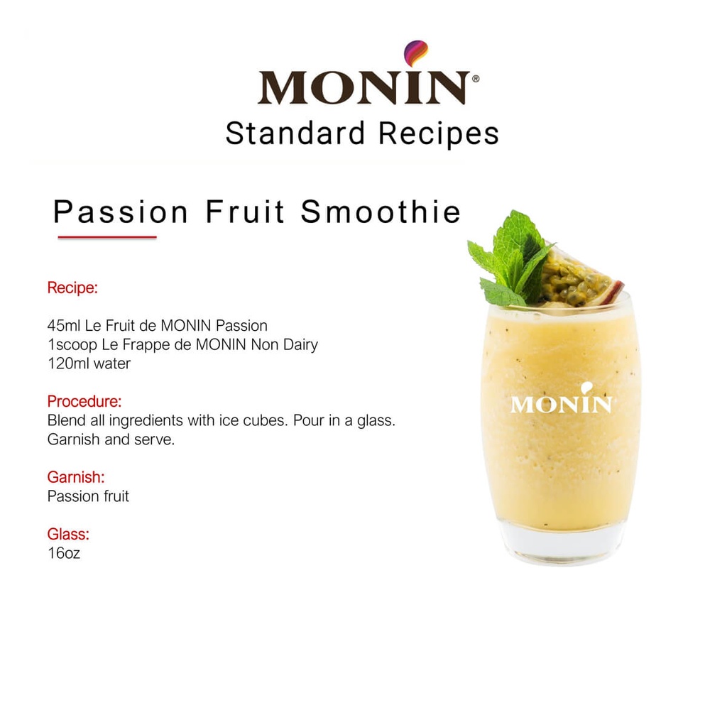 Monin Passion Fruit Puree, Malaysia - 1LTR
