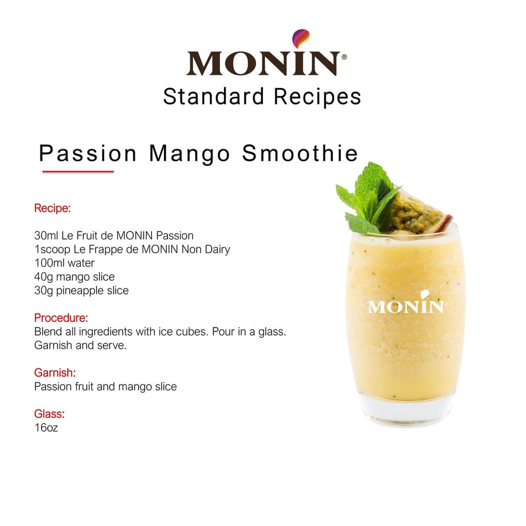 Monin Passion Fruit Puree, Malaysia - 1LTR
