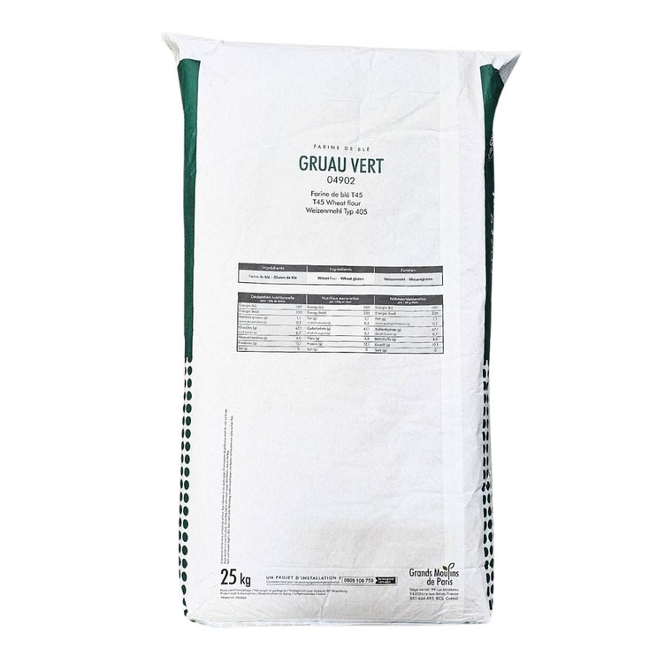 Grands Moulins de Paris T45 Gruau Vert Wheat Flour - 25KG