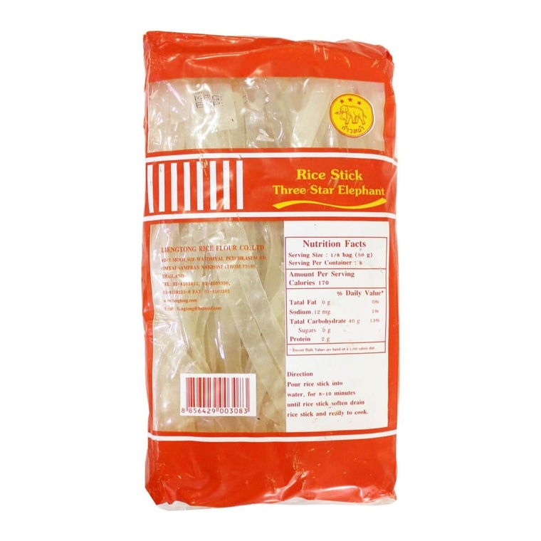 Three Star Elephant Rice Stick 10MM, Thailand - 400G — additional view
