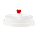 Bubbly Simple Shaped Cup Lid, 90MM, White - 50 Per Pack — additional view