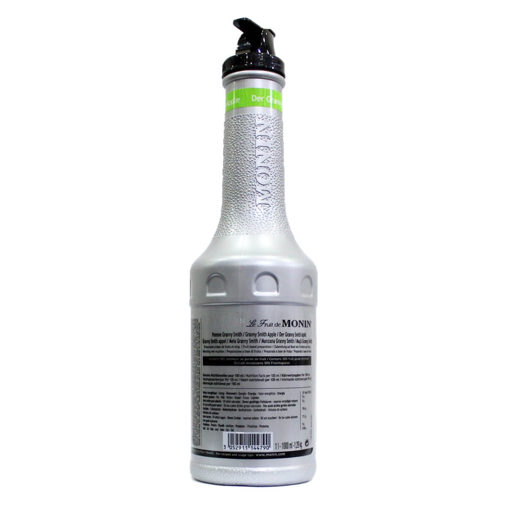 Authentic catalogue view 2 of Monin Granny Smith Puree Fruit Mix, France - 4x1ltr
