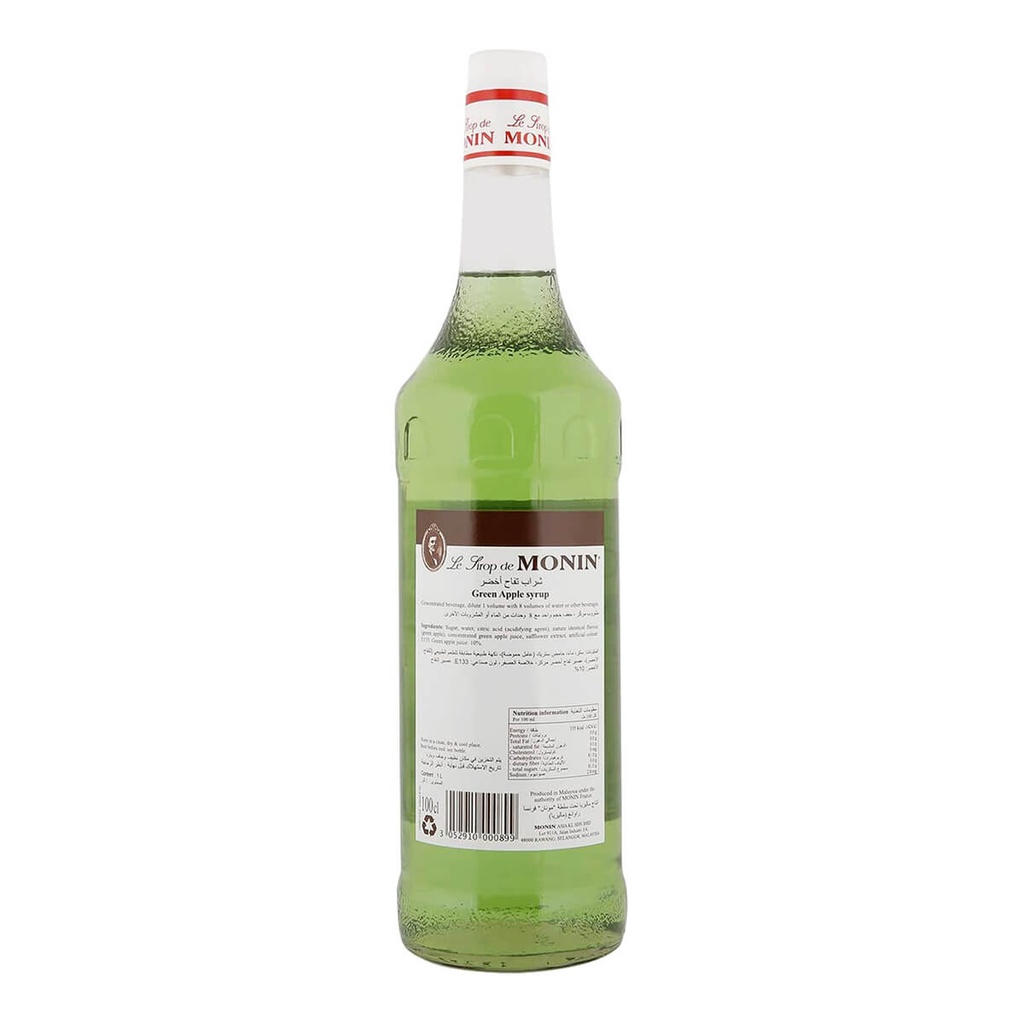 Monin Green Apple Syrup, France - 6x1ltr