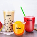 Bubbly U Shape Cup Soft, Sealable, Diameter 90MM 500ML - Pack of 50 Cups