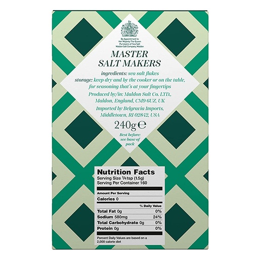 Maldon Sea Salt Flakes, UK - 12x250g, alternate view