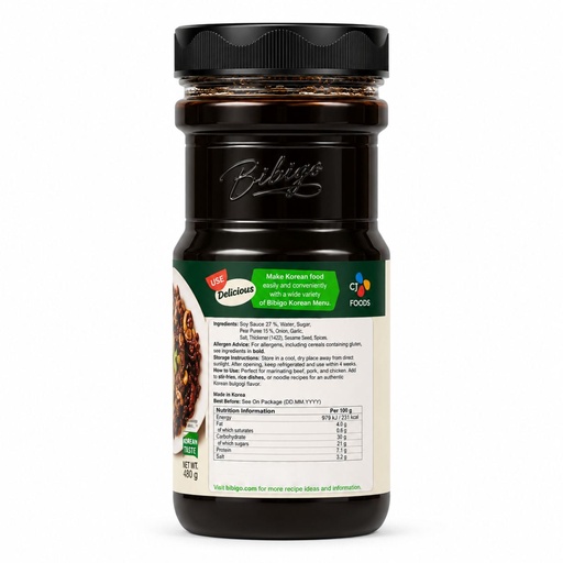 Bibigo Bulgogi Sauce, Mild & Sweet, Korea - 8x840g, alternate view