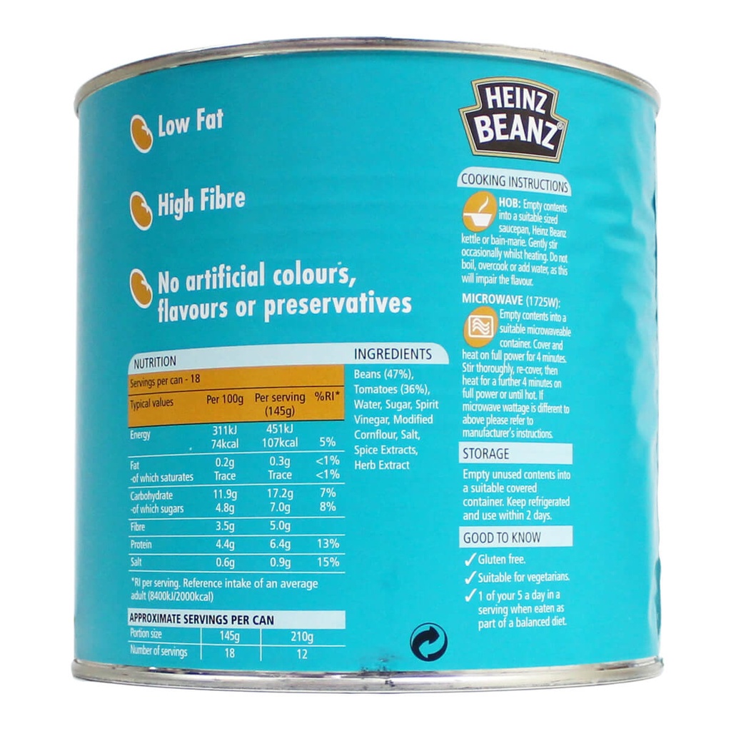 Heinz Baked Beans in Tomato Sauce - 2.62KG
