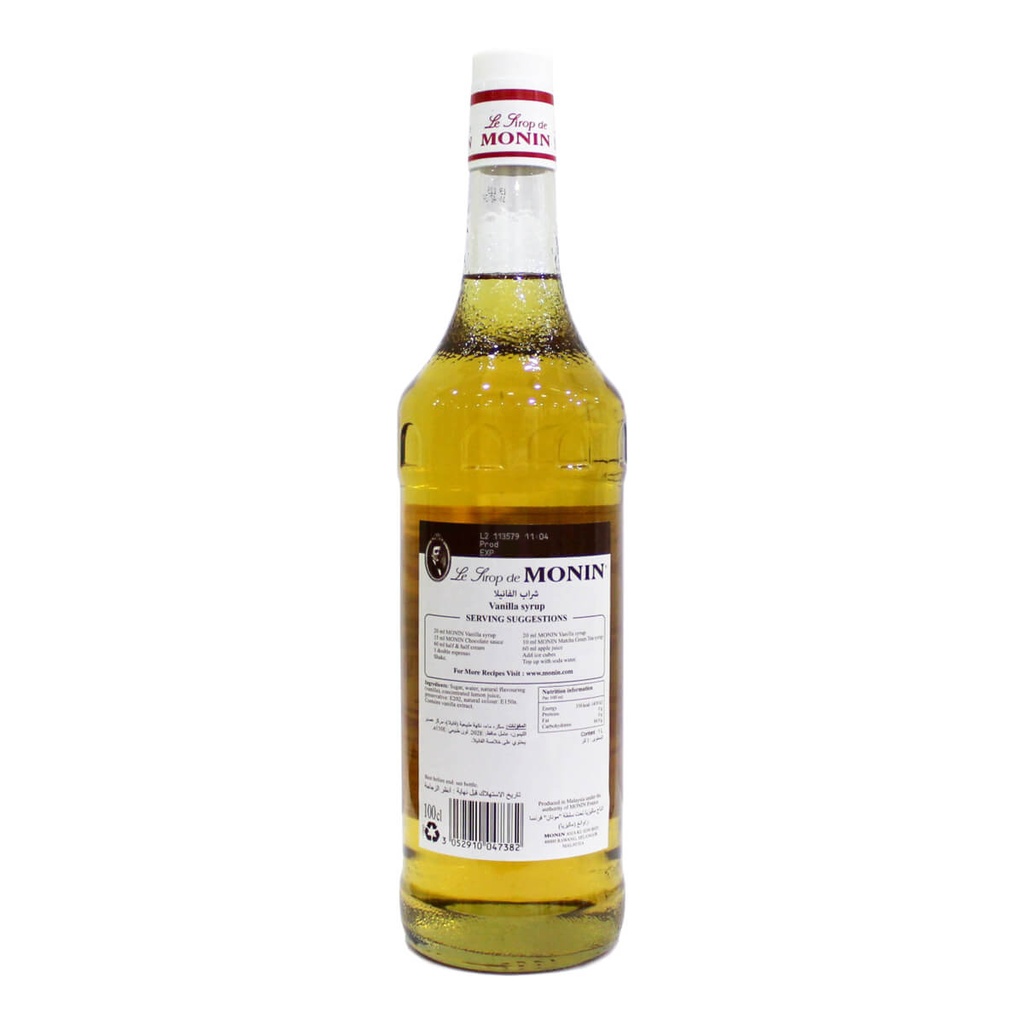 Monin Vanilla Syrup, France - 6x1ltr