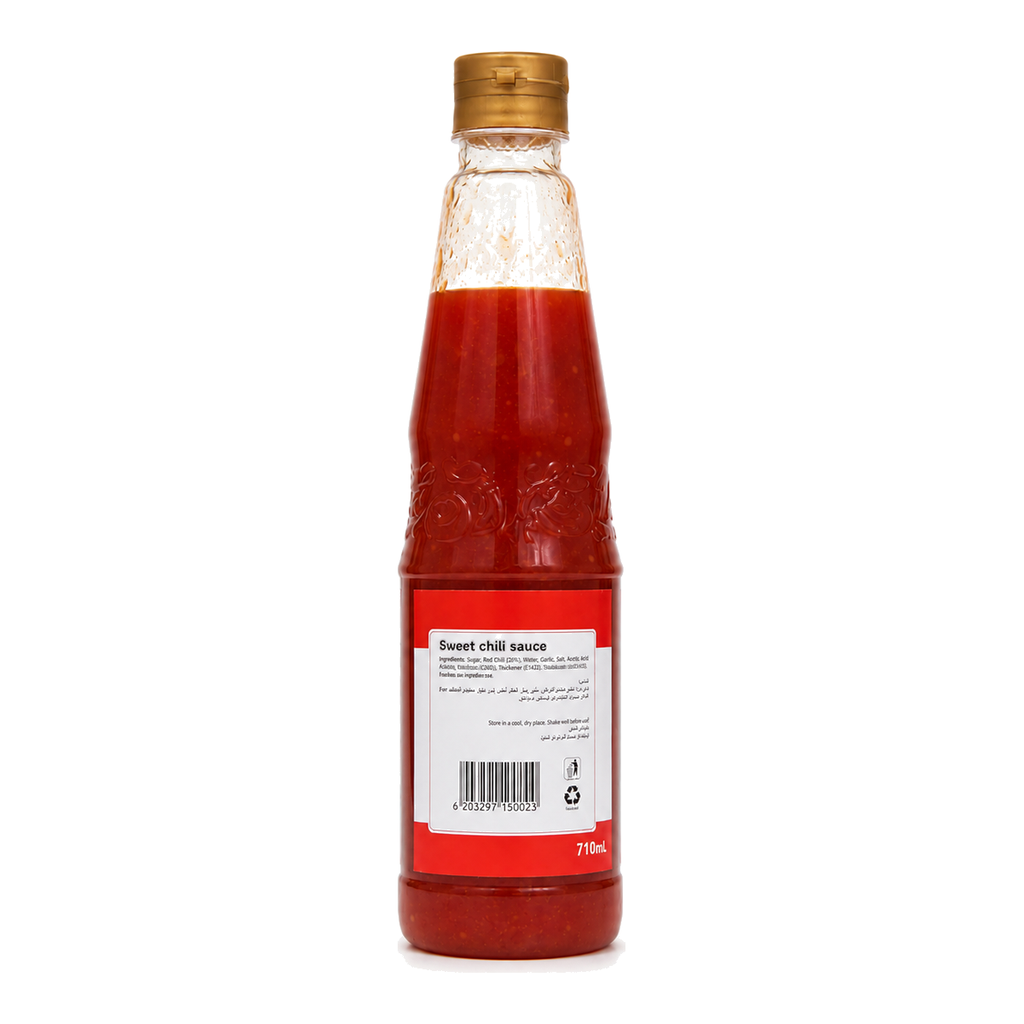 Seasir Sweet Chilli Sauce 710ml rear label and ingredients - SACH-253302