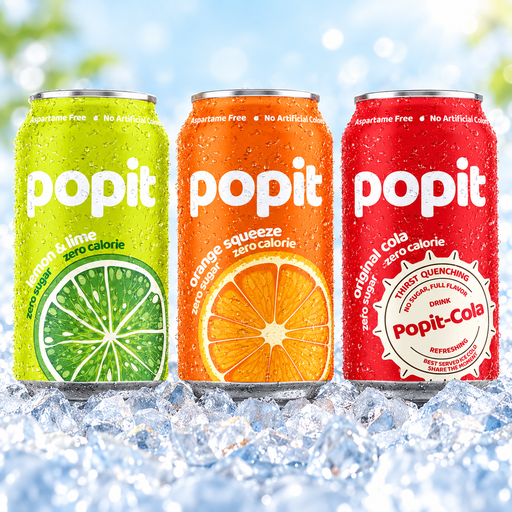 Pop It Lemon Lime Soft Drink, UAE - 24x300ml, alternate view