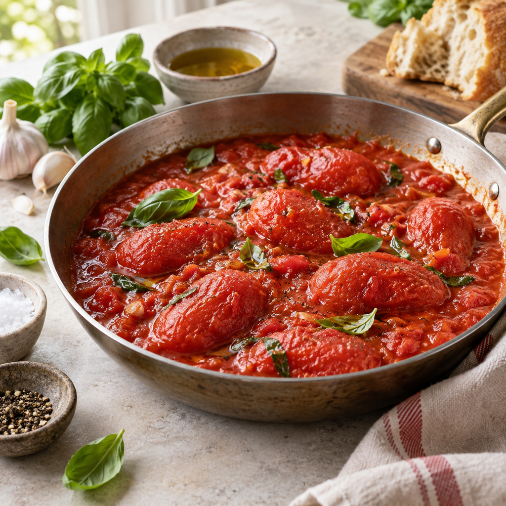 Campagna Peeled Tomato, Italy - 2.55KG – serving suggestion